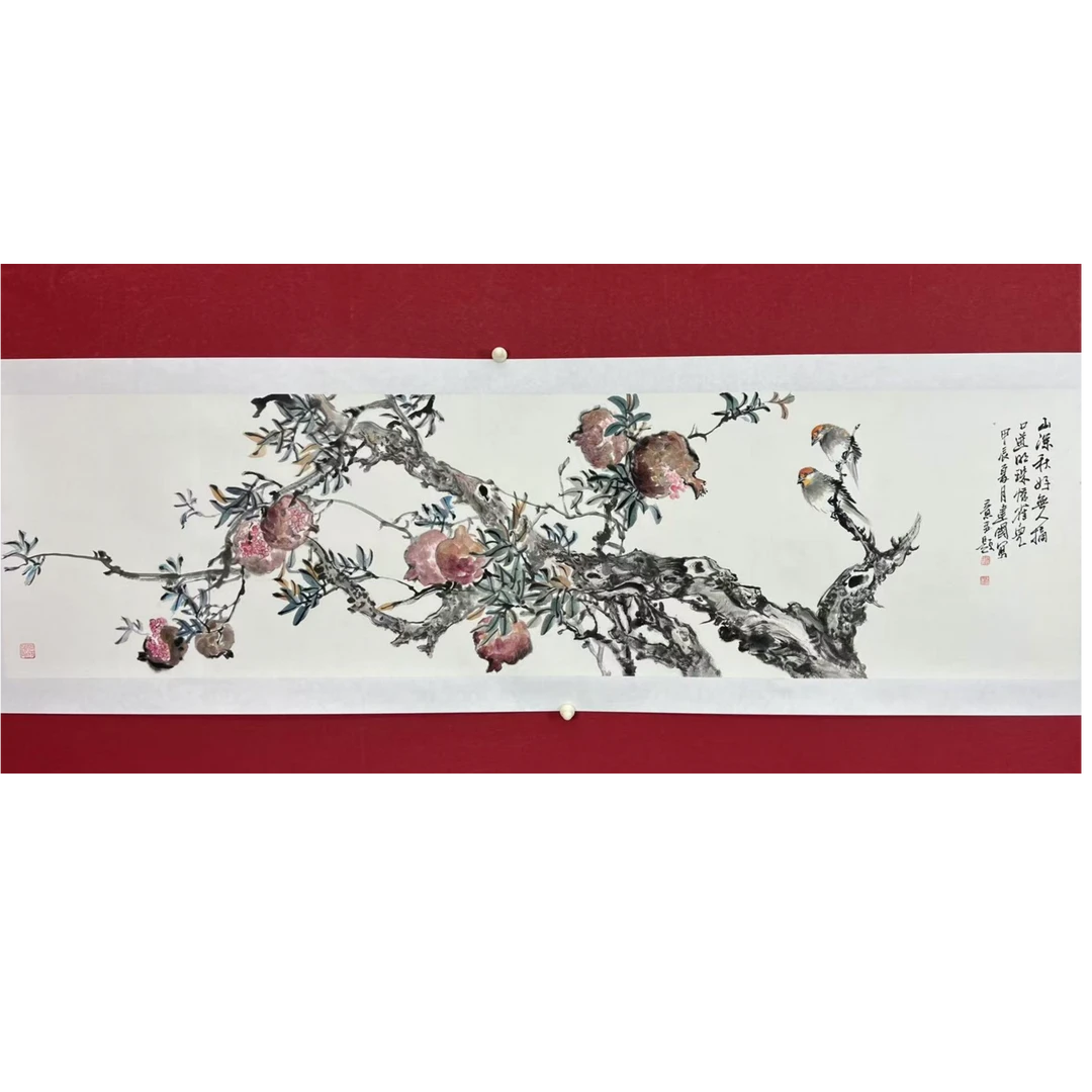 施老师写意花鸟国画作品《山深秋好无人摘》