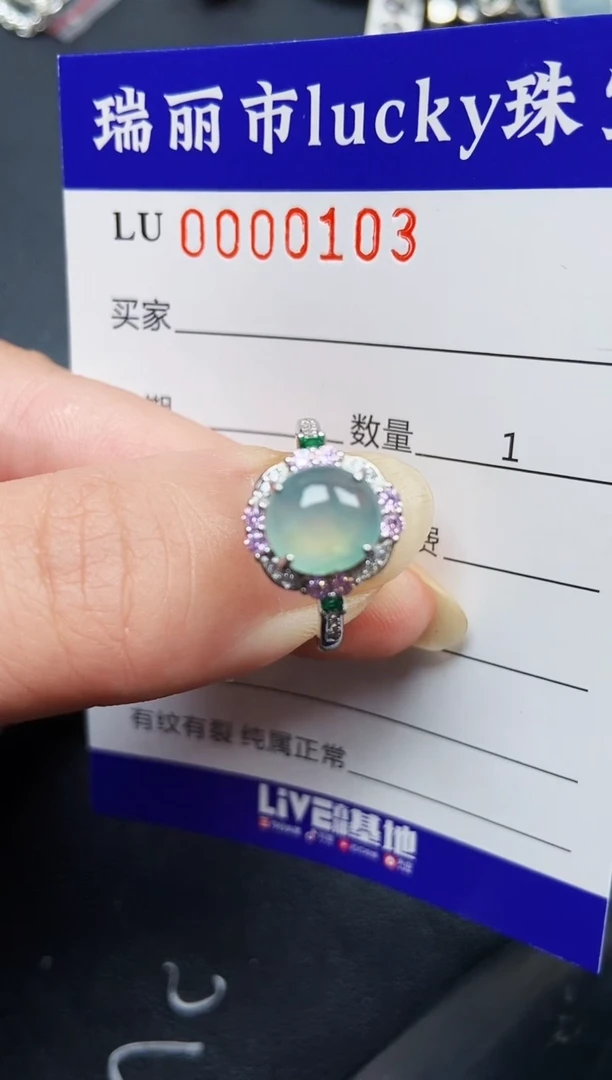 翡翠银S925镶嵌颈饰0103