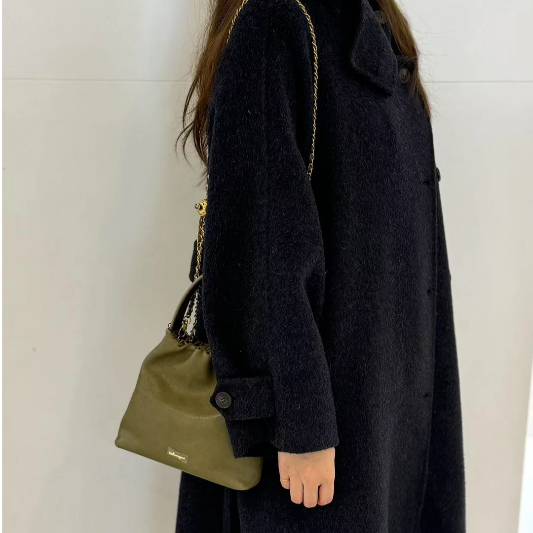 食草堂专柜女包   休闲慵懒手提斜挎 小金球调节羊皮女包  繁夏-1