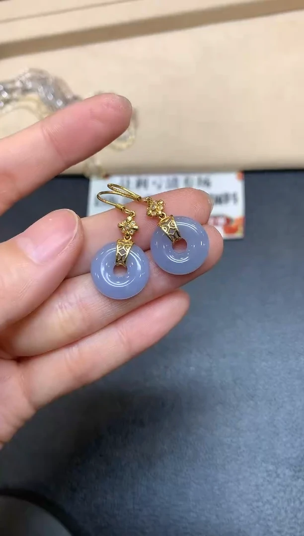 【闪购商品】翡翠耳饰18K金镶嵌【无鉴赏期