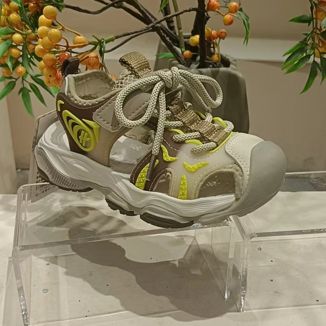 【28-33码】915822 时尚卡通包头凉鞋新款韩版镂空两穿半拖鞋