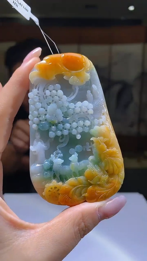 未镶嵌定制翡翠38/0927/W/发其一件/花