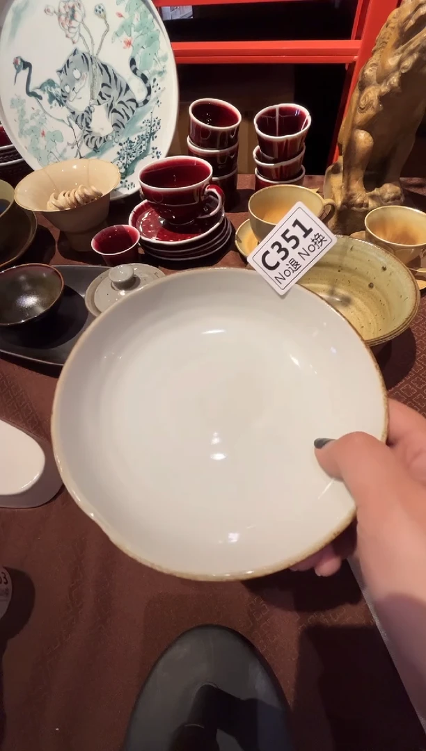 瓷片.*c351内白异型盘福利