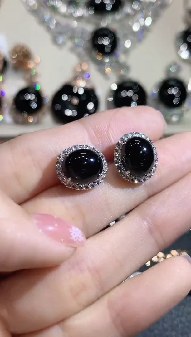 18K金镶嵌翡翠耳饰C51翡翠