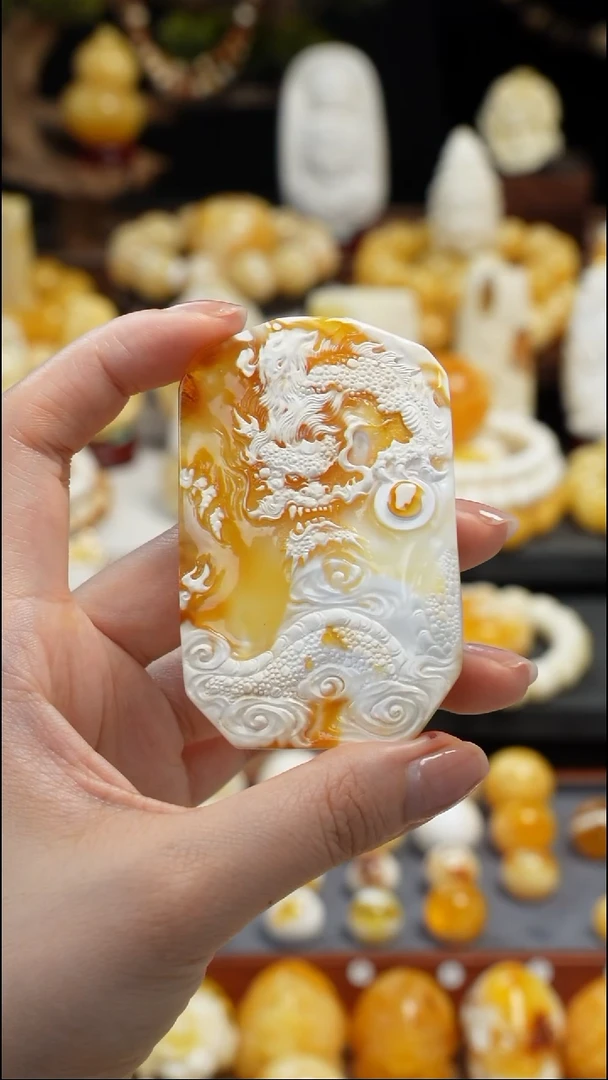 手链琥珀未镶嵌天然琥珀蜜蜡雕刻件