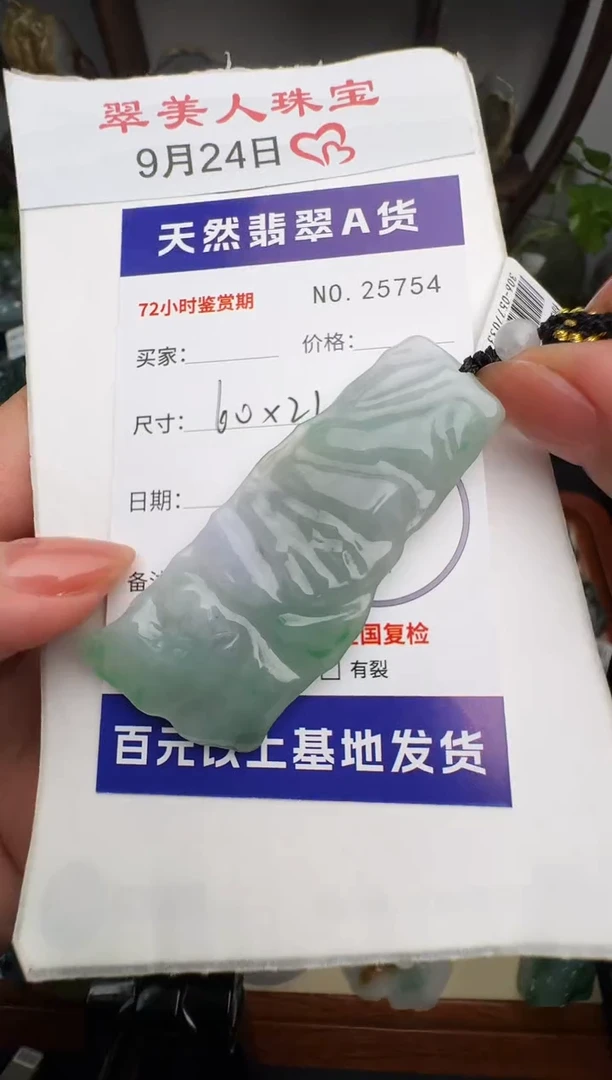颈饰未镶嵌翡翠原石25754