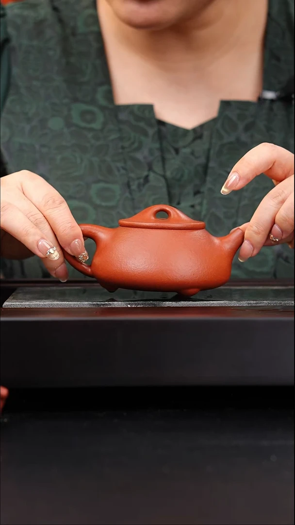 茶壶紫砂小煤窑朱泥粗砂景舟石瓢220cc肖江群