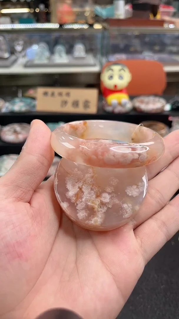 未镶嵌手镯石英质玉尘*丷圈口（赠品镯心）圈口（赠品镯心）