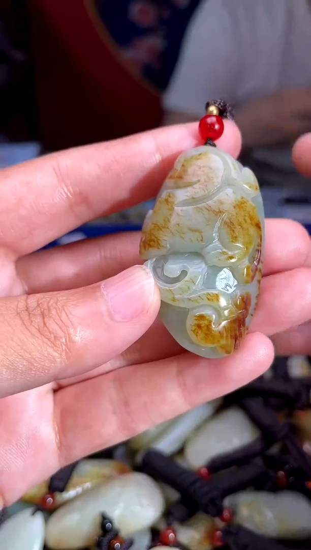 和田玉未镶嵌挂件1