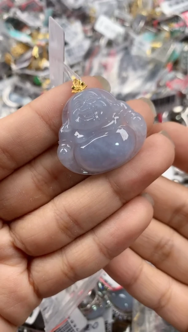 18K金镶嵌戒指翡翠666----9