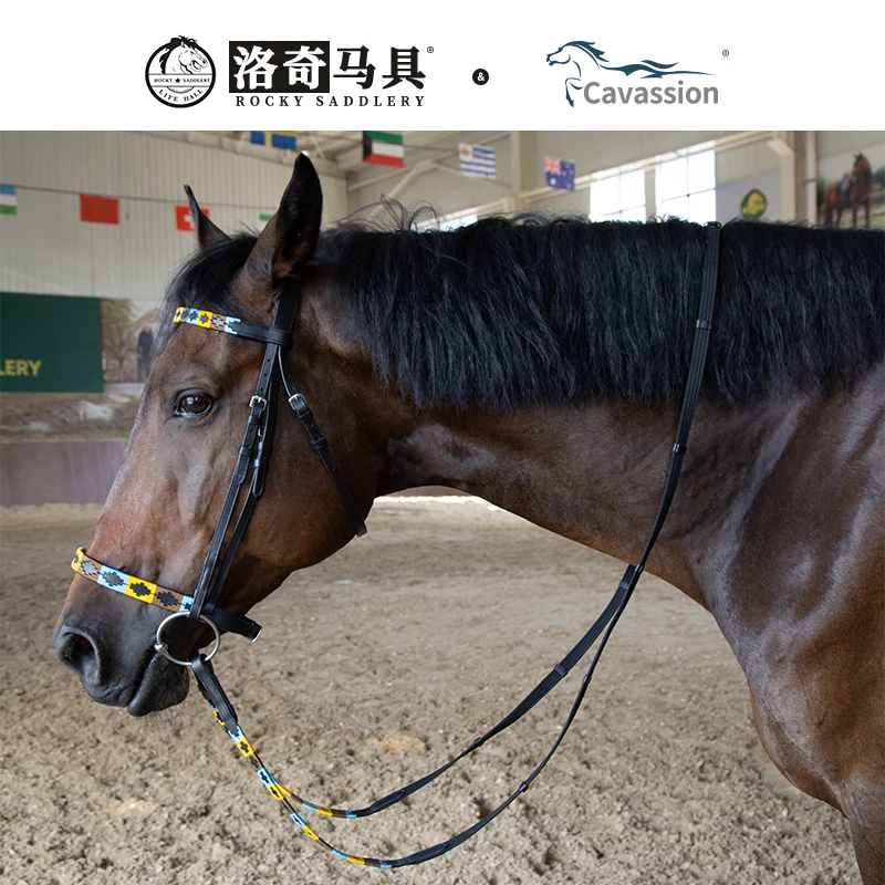 cavassion牛皮水勒缰 骑马 马术洛奇马具8218119