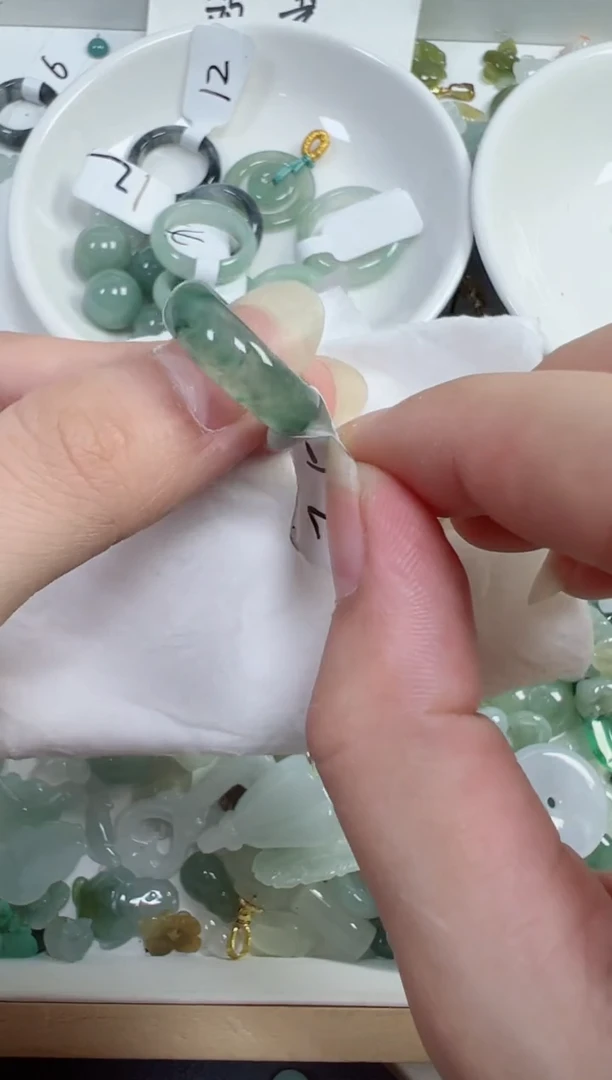 翡翠裸石55号链接，A货翡翠7.5