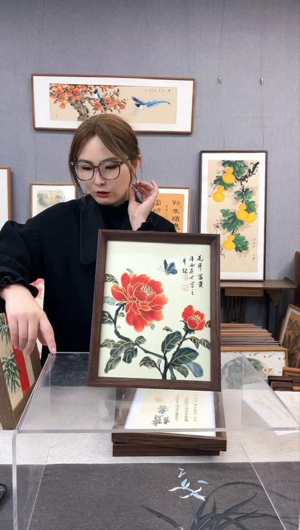 【闪购商品】国画10寸-23*29摆台书法作品-