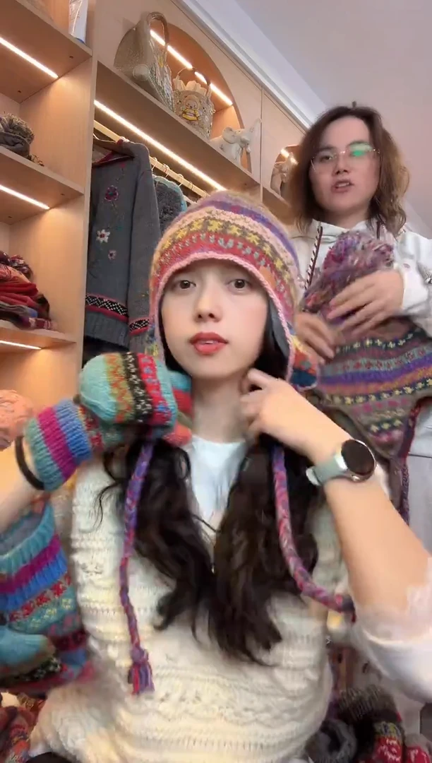 羊毛懿**?百羊毛护耳帽B406