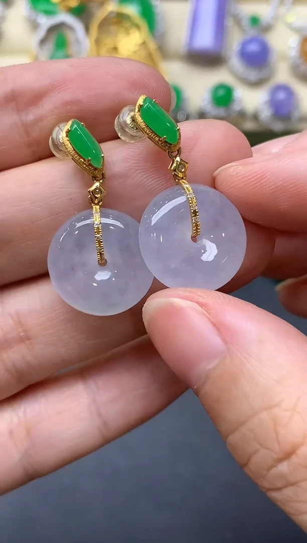 翡翠18K金镶嵌颈饰465-中国好珍宝