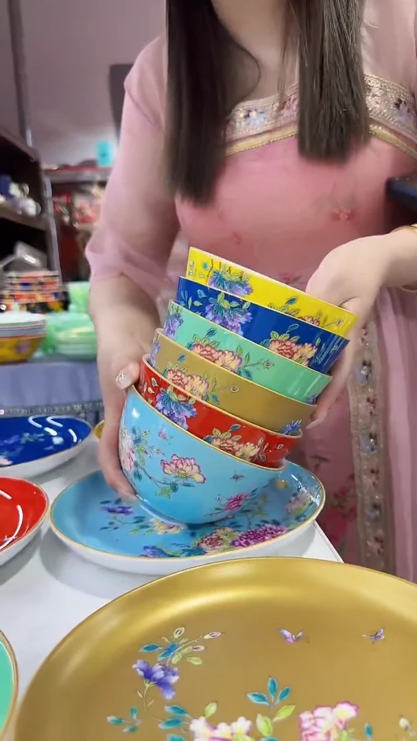 瓷片5英寸莲子碗6个景德镇陶瓷