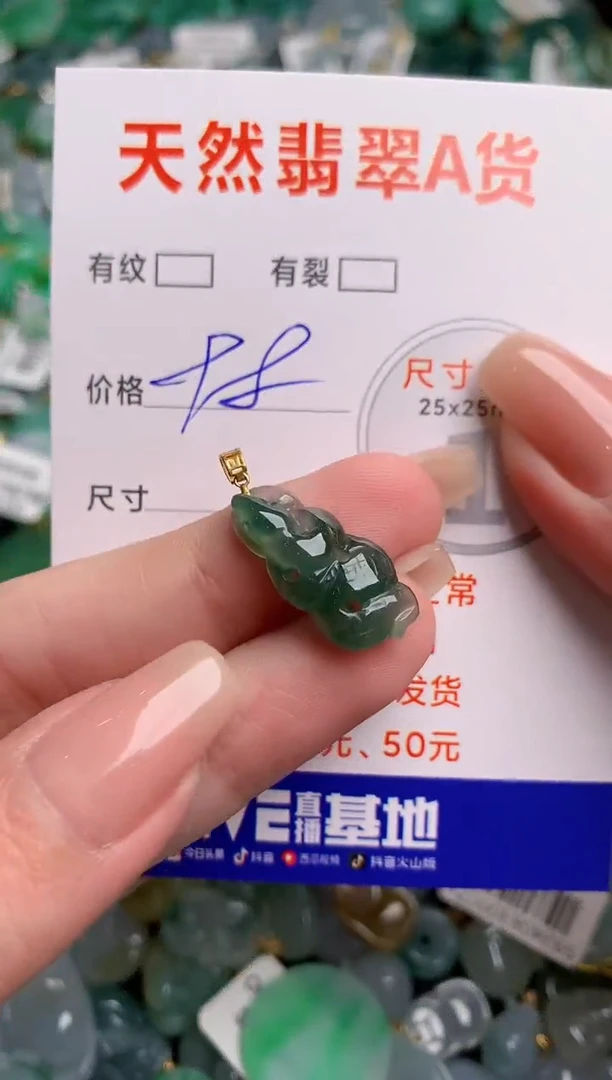 翡翠18K金镶嵌颈饰14003294