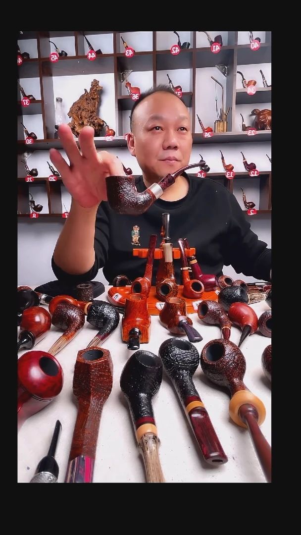 意大利石楠木手工打磨烟斗