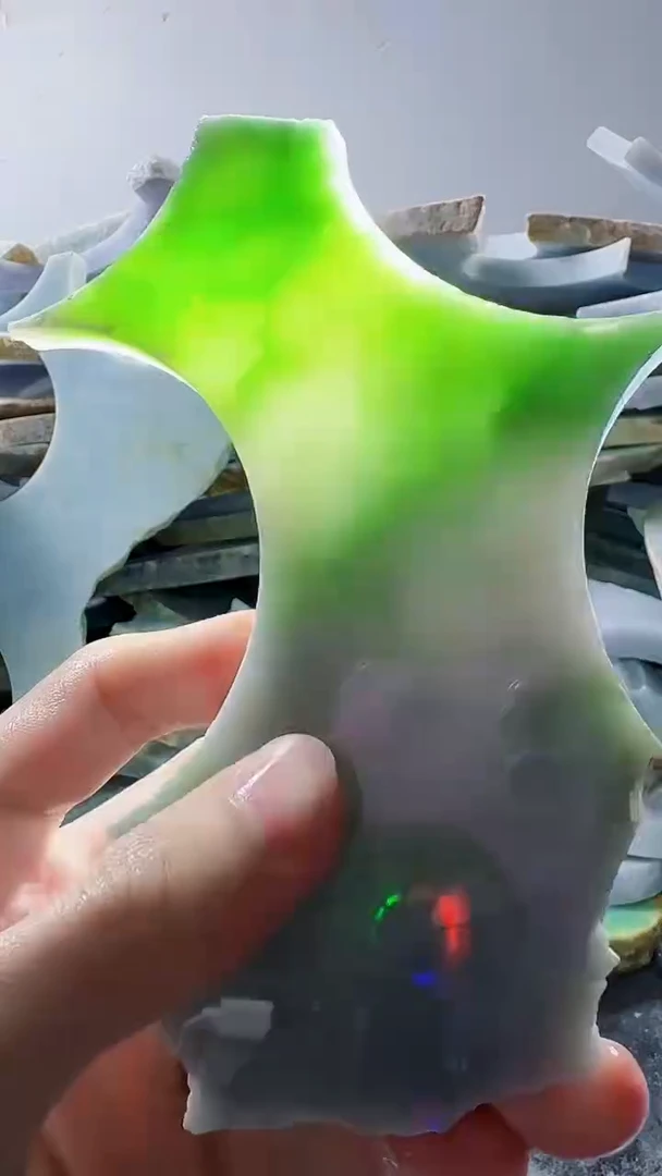 裸石翡翠缅甸翡翠A货文7167