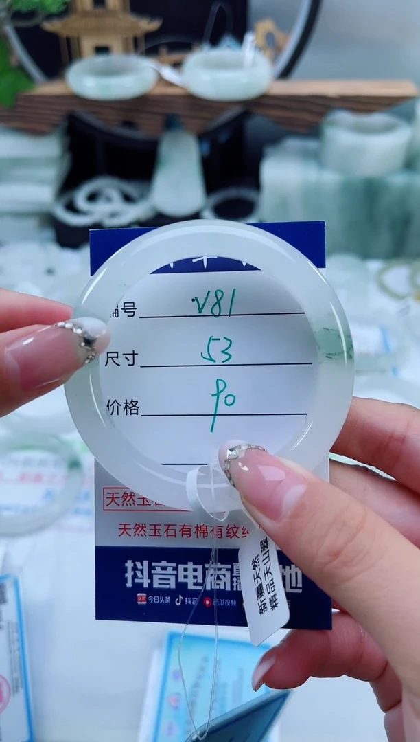 未镶嵌手镯石英质玉（天山翠）81