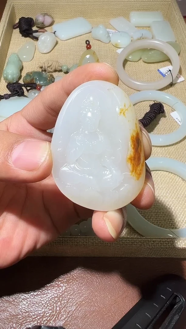 未镶嵌和田玉（糖玉）珠宝半成品和田玉（糖玉）