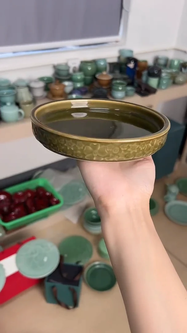 龙泉云间青瓷小米茶器