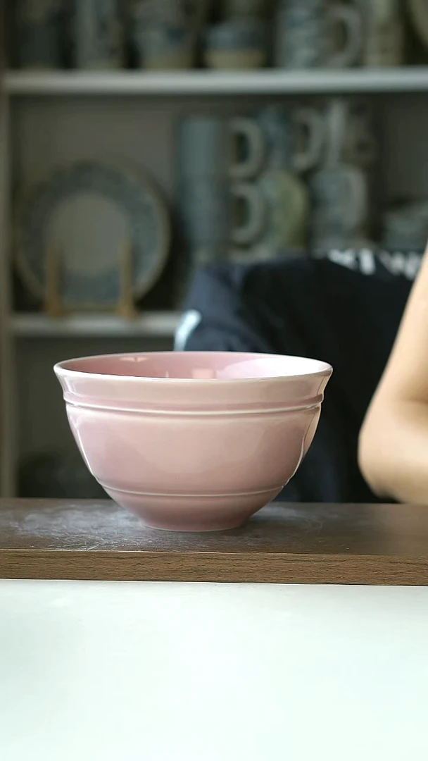 微瑕 出美PD珊瑚粉手捏手作早餐碗15cm/780ml@4-2@