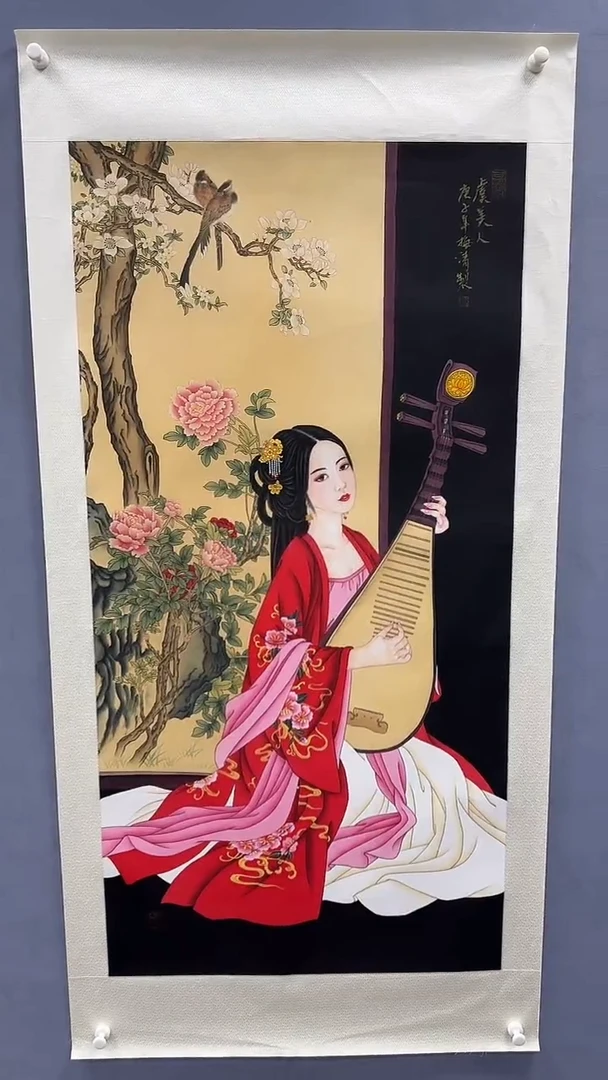 国画用****1梅清绘画绢本人物