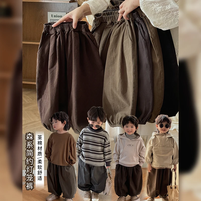 《多色多版本》面料软型2025新春装KW104春款长裤男童裤子女童