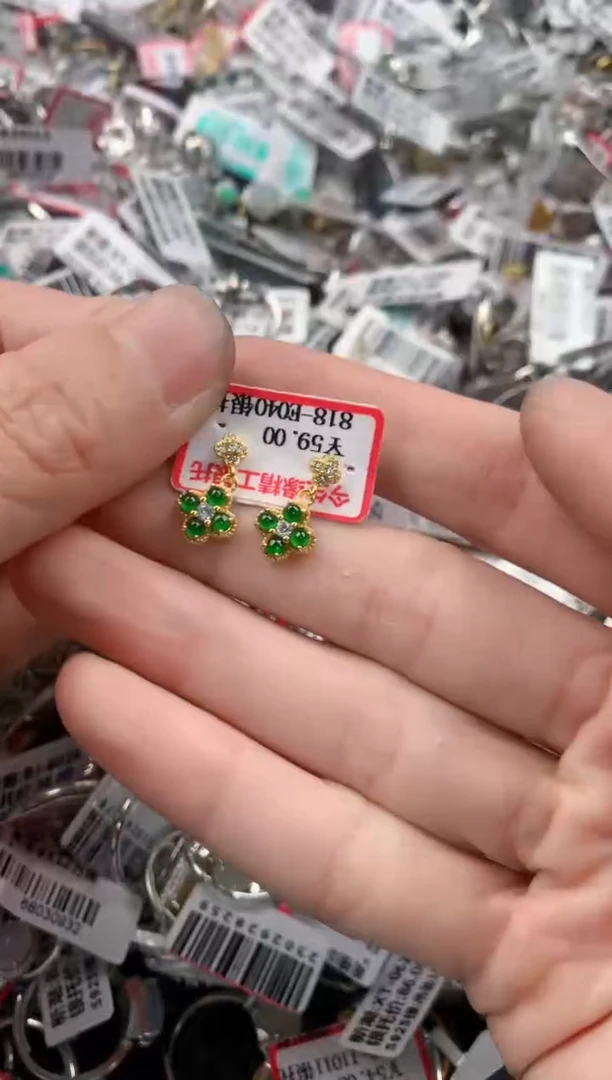 银S925镶嵌戒指翡翠555----3