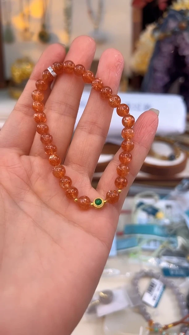 18K金镶嵌手链长石@@I921G018560