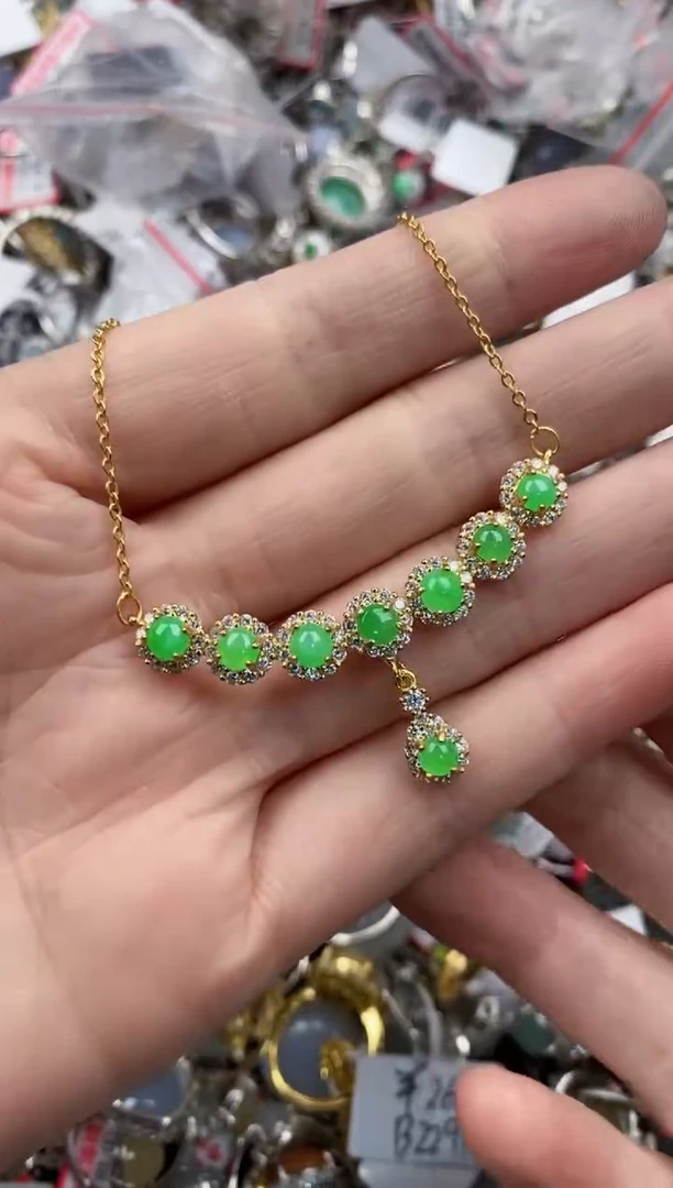 银S925镶嵌戒指翡翠555    6