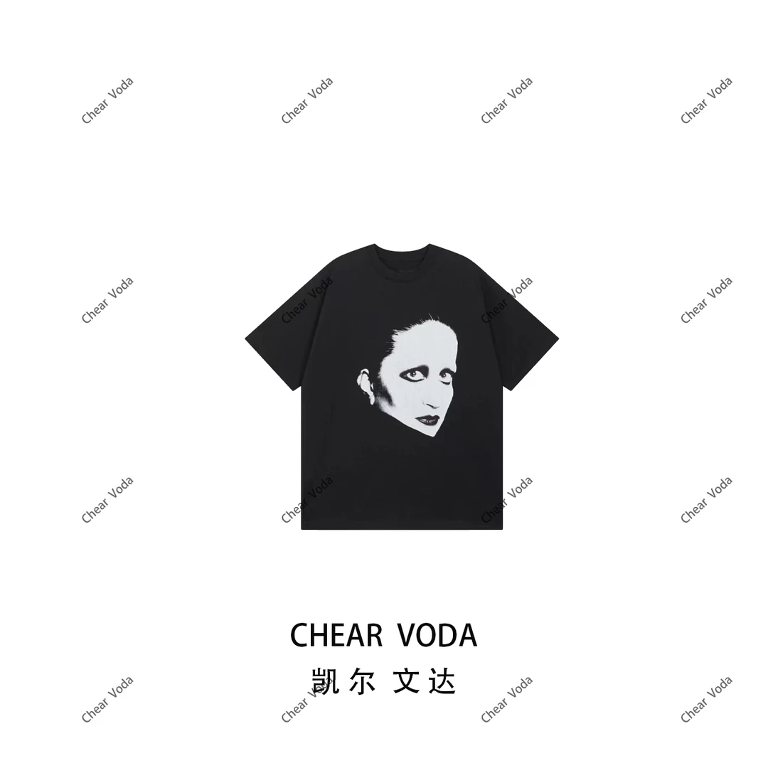 时尚潮流双面印花圆领短袖5162
