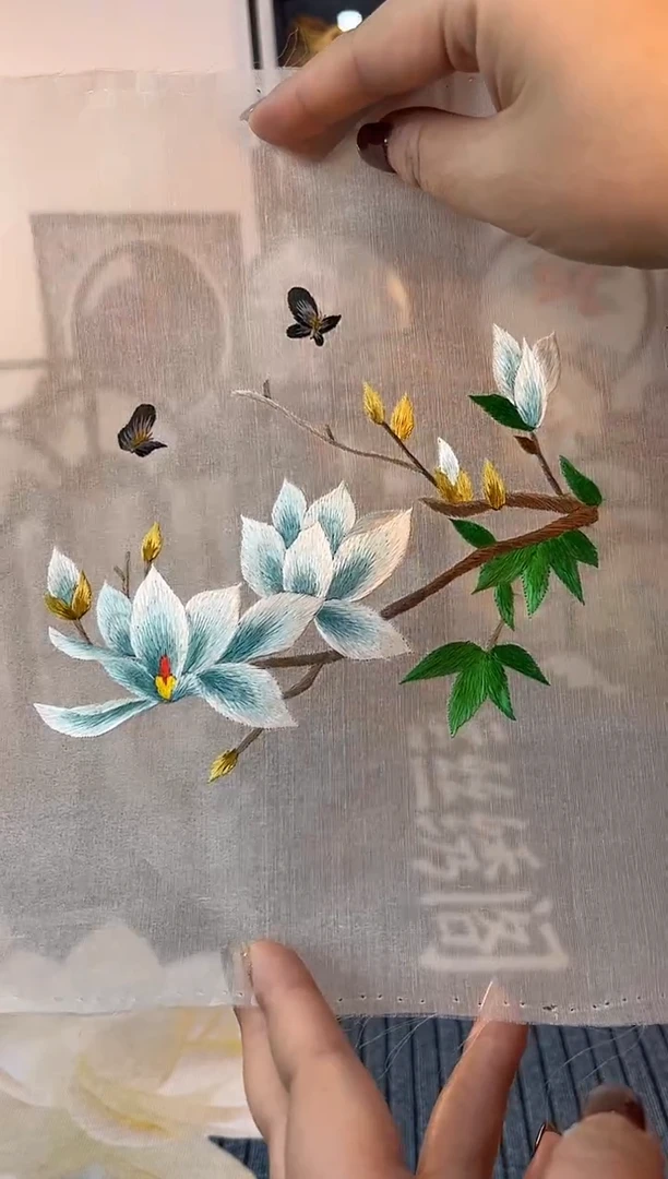 刺绣纯手工苏绣双面绣绣布