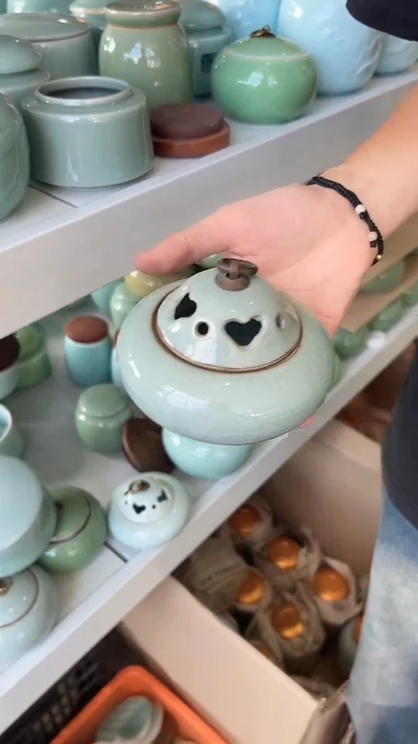 龙泉云间青瓷小米茶器