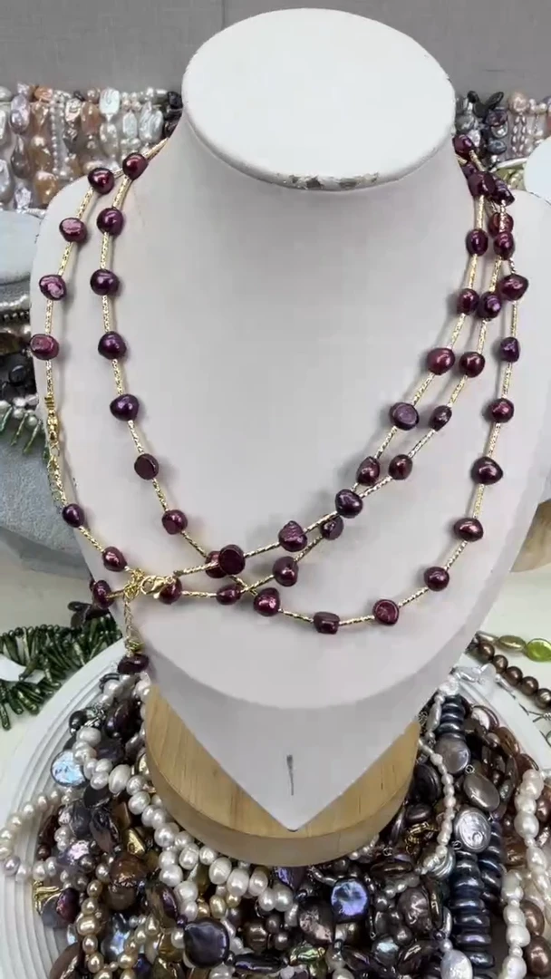 颈饰银S925镶嵌淡水珍珠1