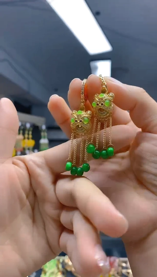 【闪购商品】翡翠耳饰合金0453翡翠耳包