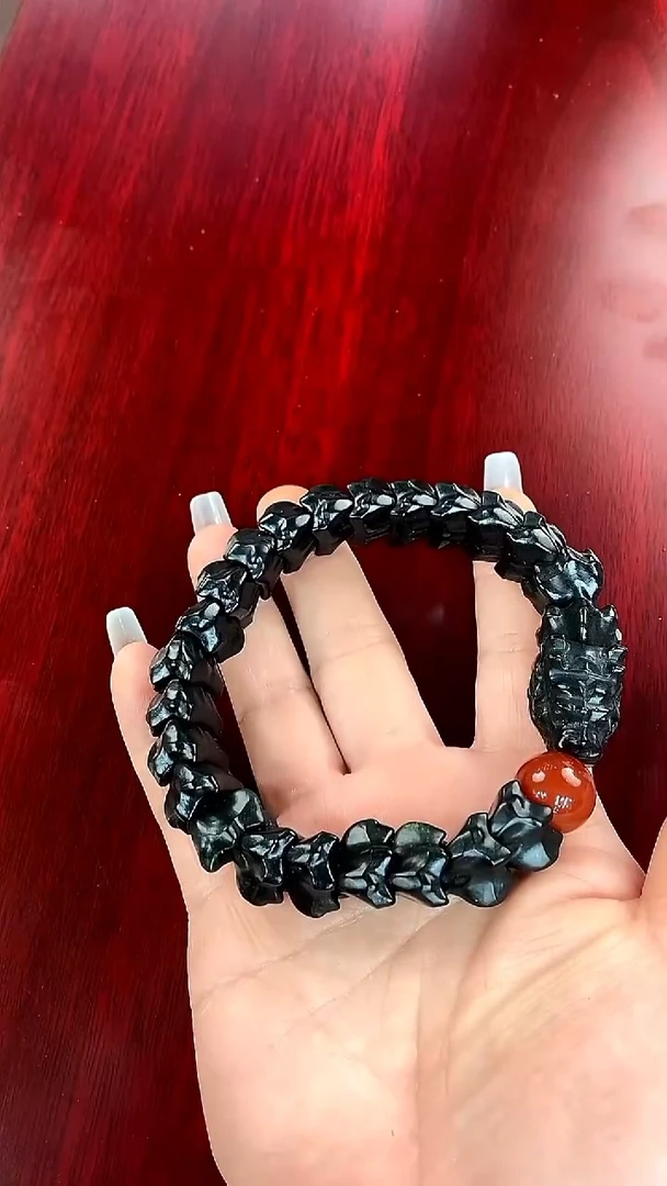 未镶嵌手链透闪石质玉康****部手串