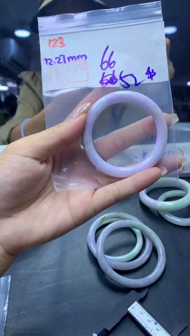 未镶嵌定制翡翠123手镯52纹+66元+拍一发一