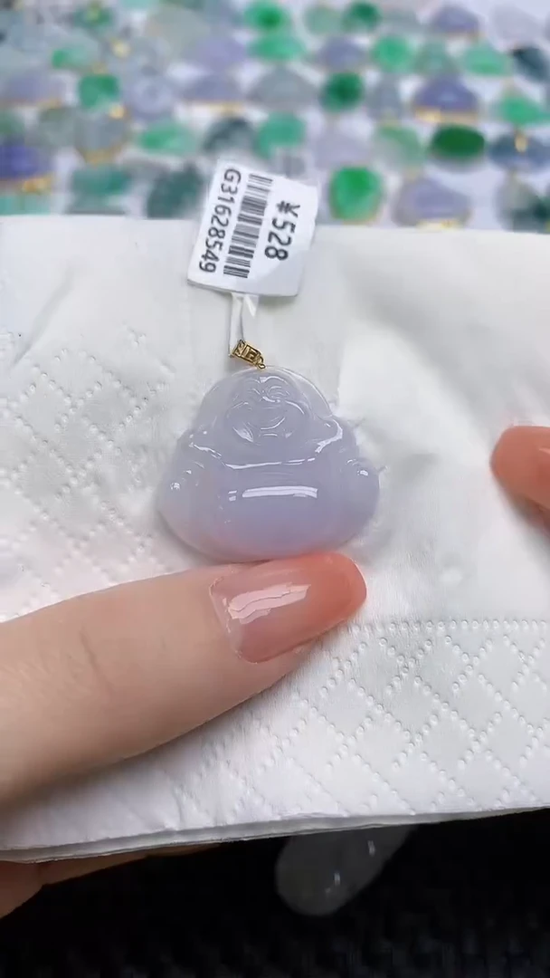 【闪购商品】翡翠颈饰18K金镶嵌天然翡翠A货