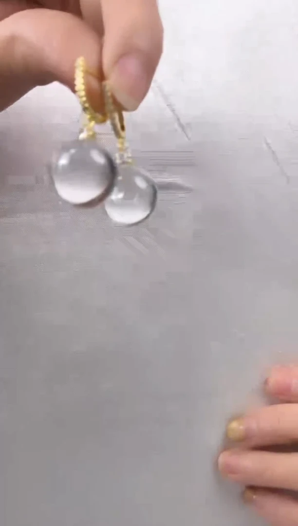 银S925镶嵌耳环水晶天然