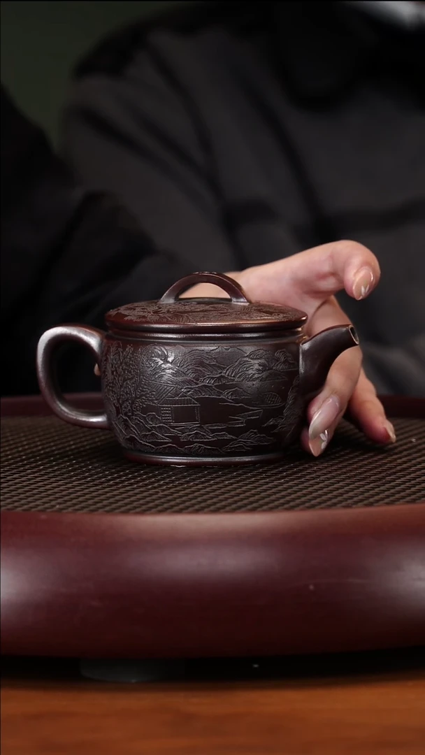 茶壶紫砂4-16PQZ汉瓦紫金砂
