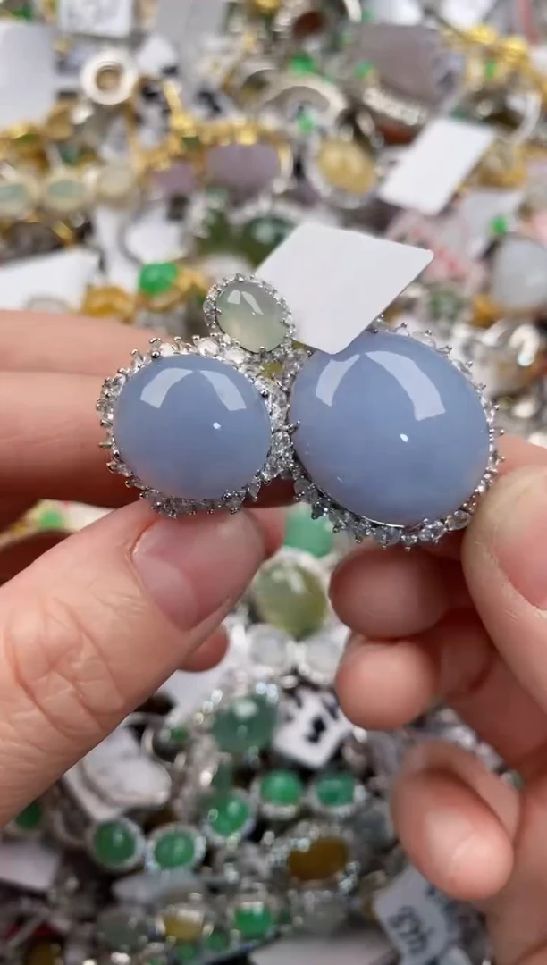 银S925镶嵌戒指翡翠222   6