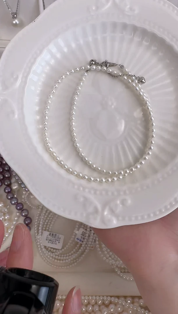 【闪购商品】淡水珍珠吊坠(不含链)银S925镶嵌a02