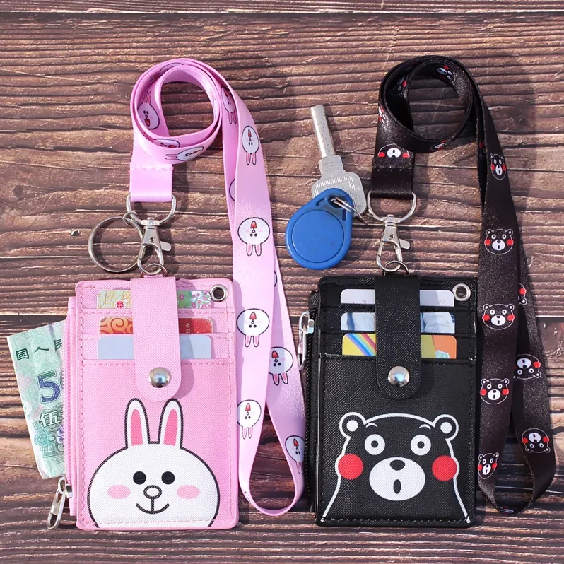 学生证挂绳卡套公交饭卡多卡位零钱包门禁卡饭卡交通卡挂脖校卡套