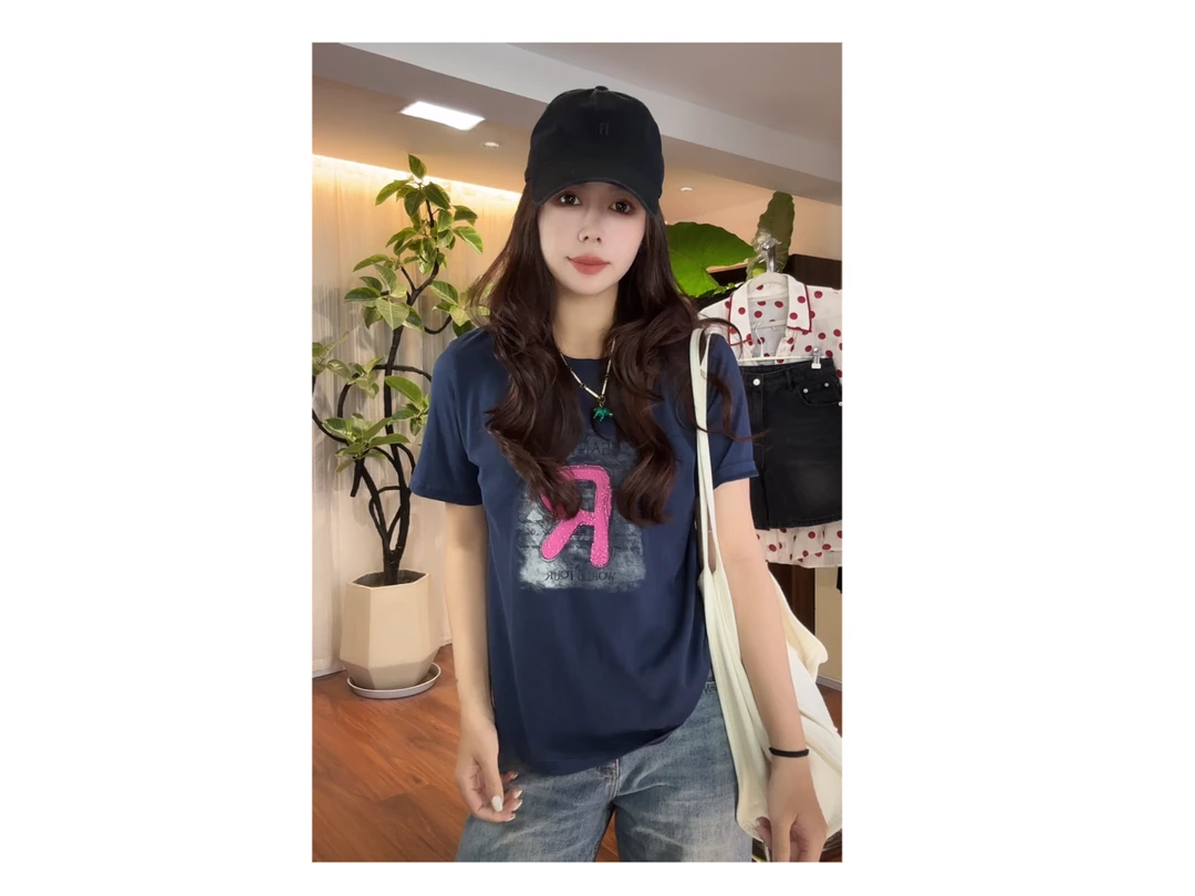 新款“半径短袖”883#P02761新款活力常青藤时髦休闲上衣