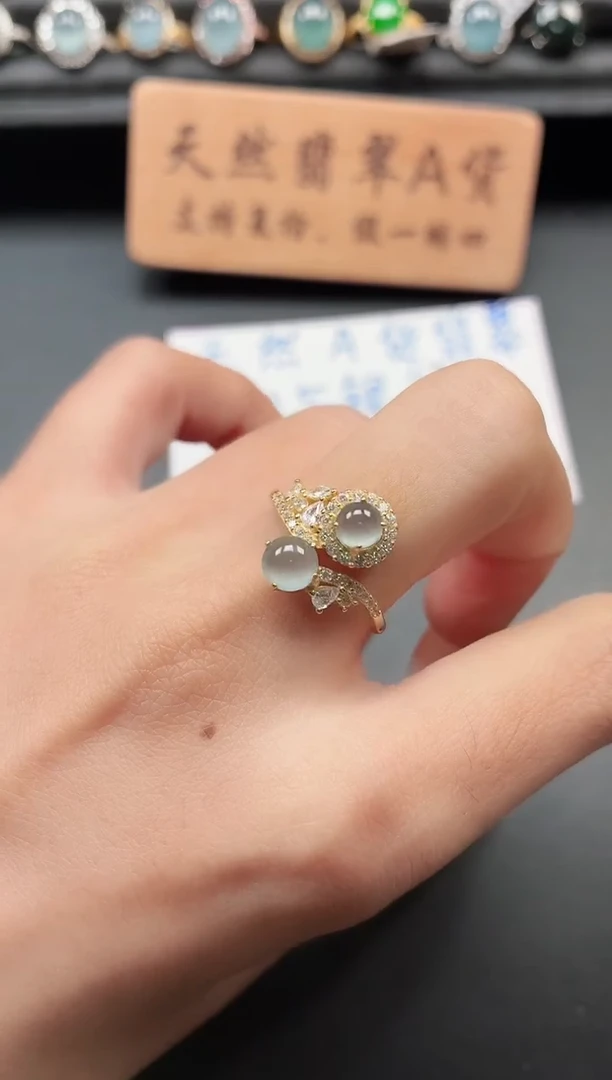 银S925镶嵌戒指翡翠111111