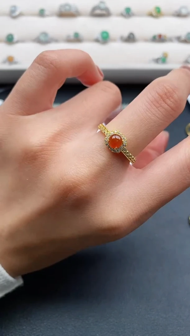 银S925镶嵌戒指翡翠77777777+3