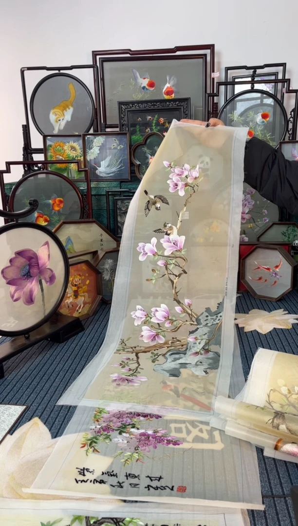 织绣苏绣纯手工摆件1