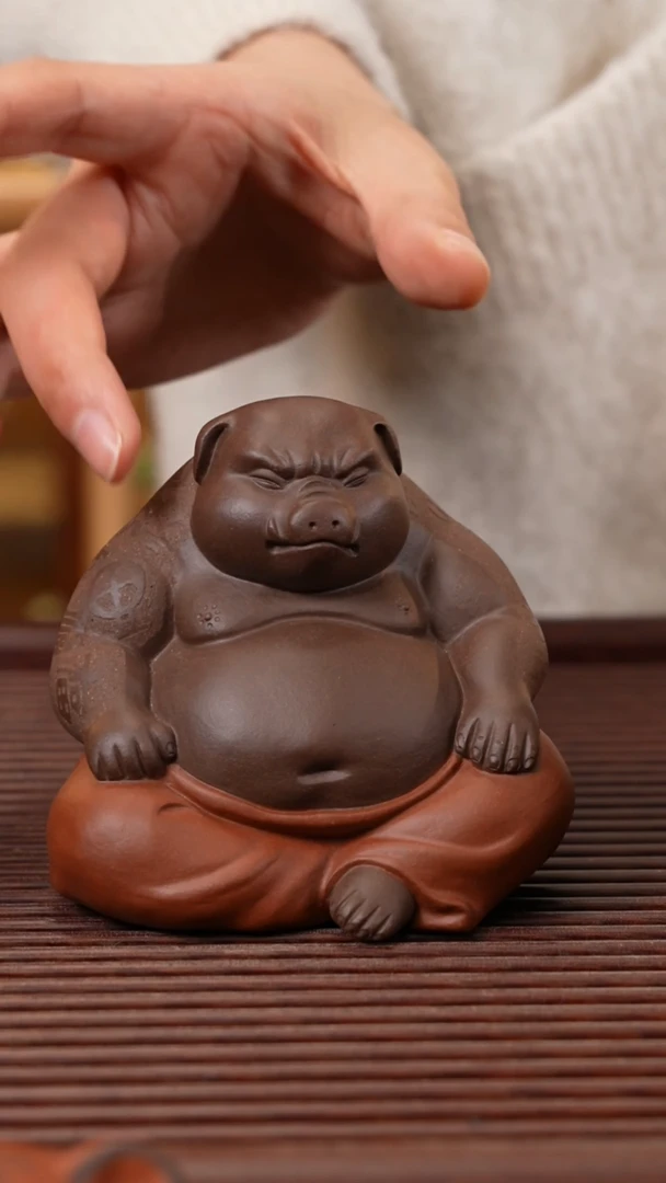 【闪购商品】紫砂茶宠百福社会猪